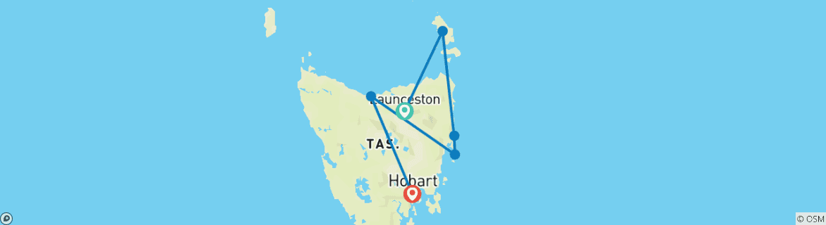 Image d'une carte montrant l'itinéraire du circuit