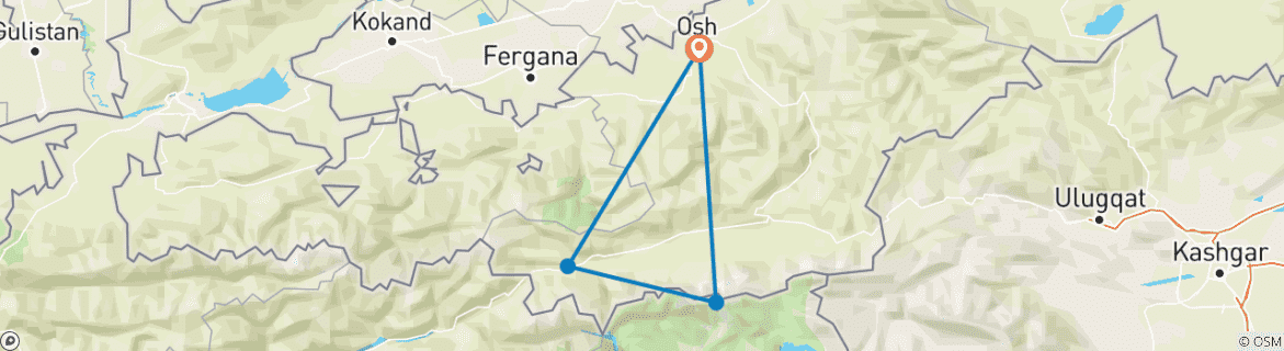 Karte von Ureinwohner des Pamirgebirges Osh -Osh)