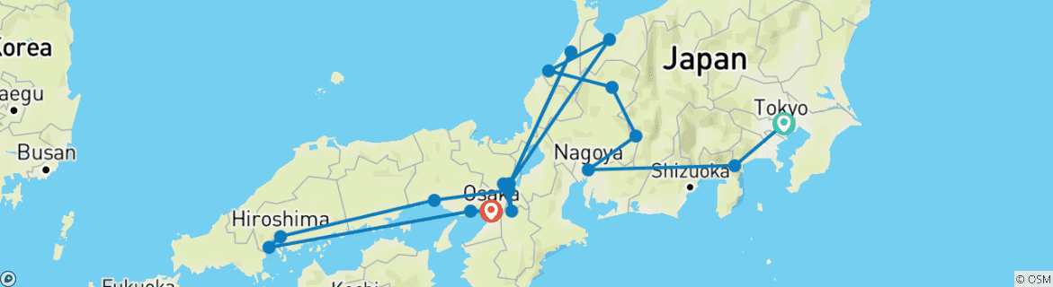 Carte du circuit Essentiel Japon 2026|2027