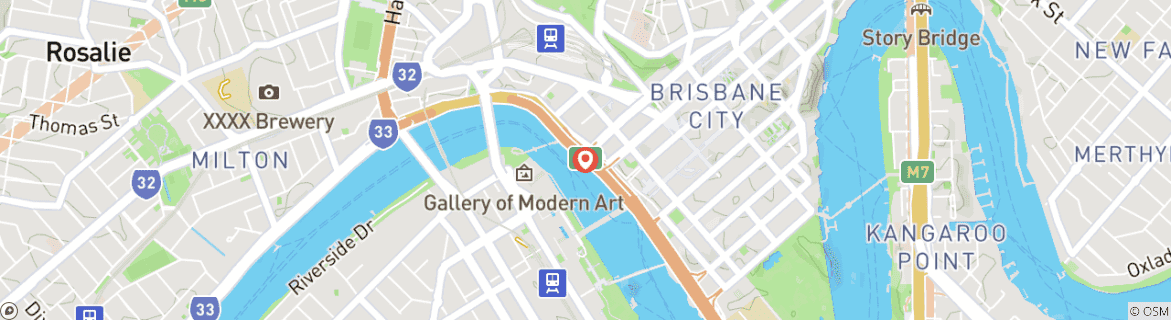 Carte du circuit Les points forts de Brisbane 4 jours - Croisière, Koalas et frissons sur l'île