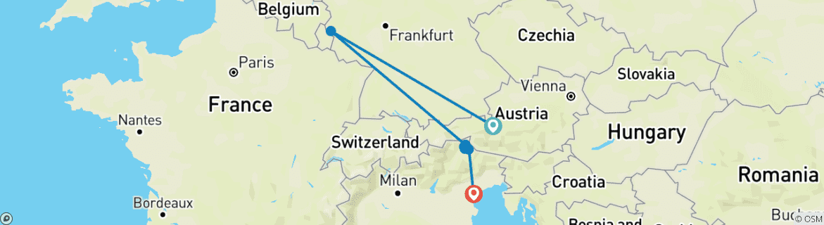 Mapa de Senderismo de Sterzing a Cortina