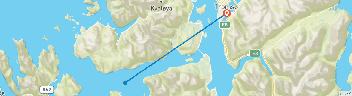 Image d'une carte montrant l'itinéraire du circuit