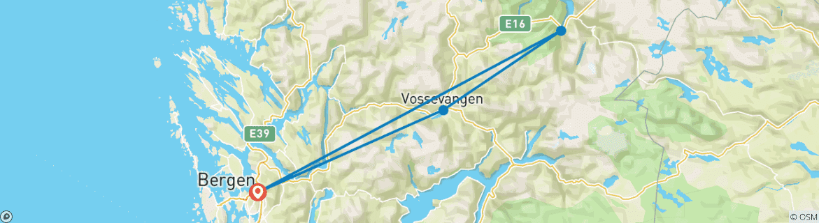 Image d'une carte montrant l'itinéraire du circuit