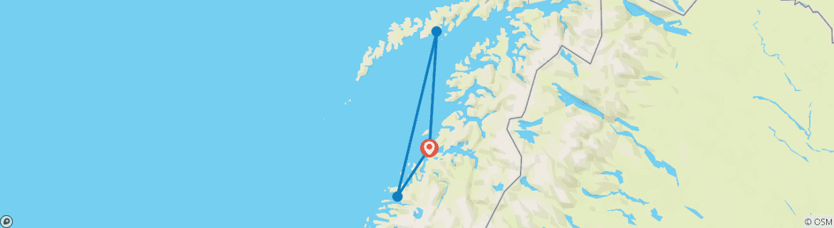 Image d'une carte montrant l'itinéraire du circuit