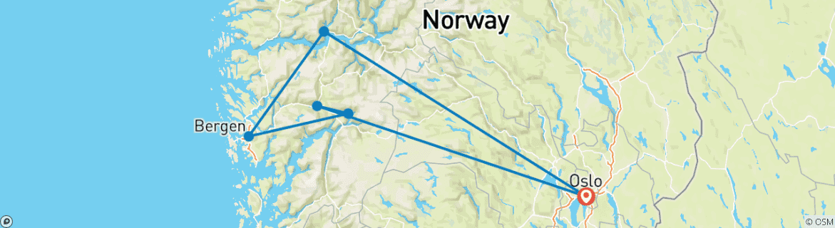 Image d'une carte montrant l'itinéraire du circuit