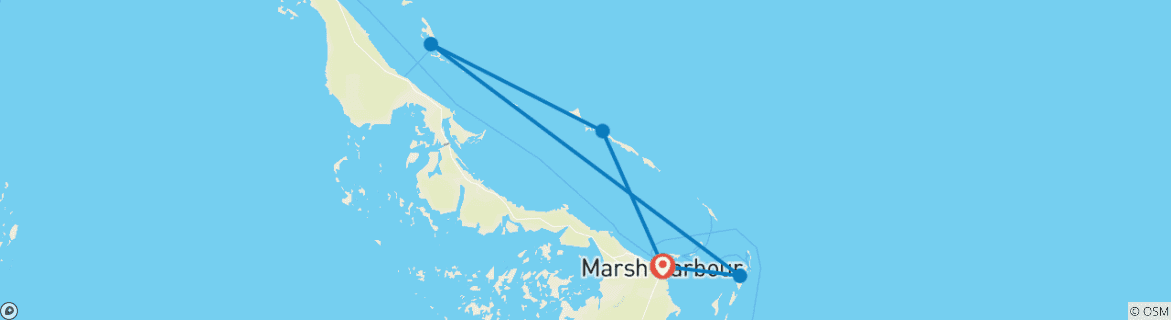 Image d'une carte montrant l'itinéraire du circuit