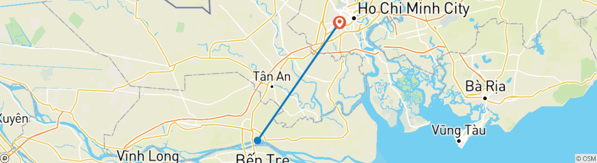 Image d'une carte montrant l'itinéraire du circuit