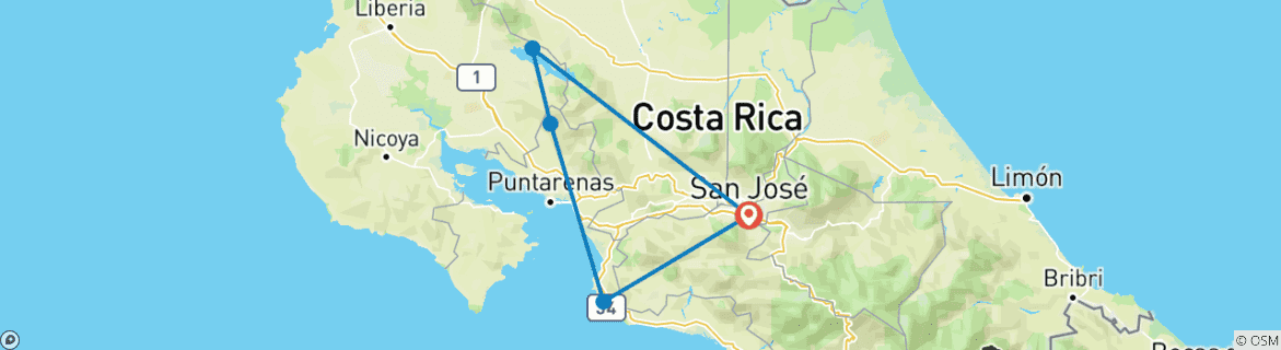 Imagen de un mapa que muestra la ruta del circuito