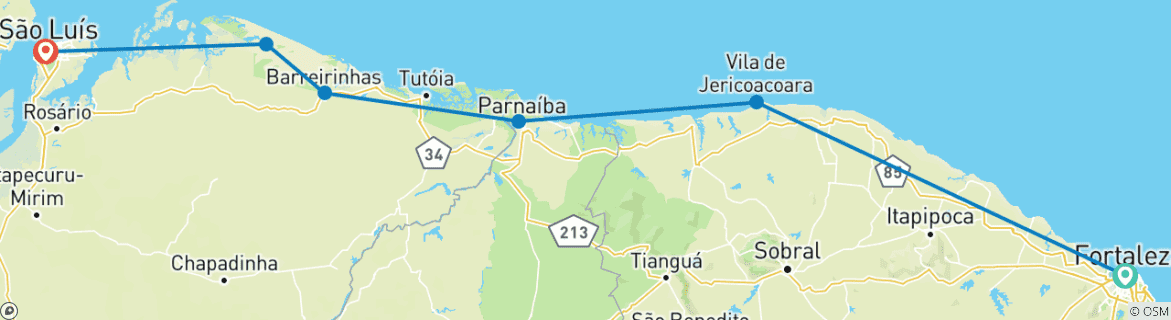 Imagen de un mapa que muestra la ruta del circuito