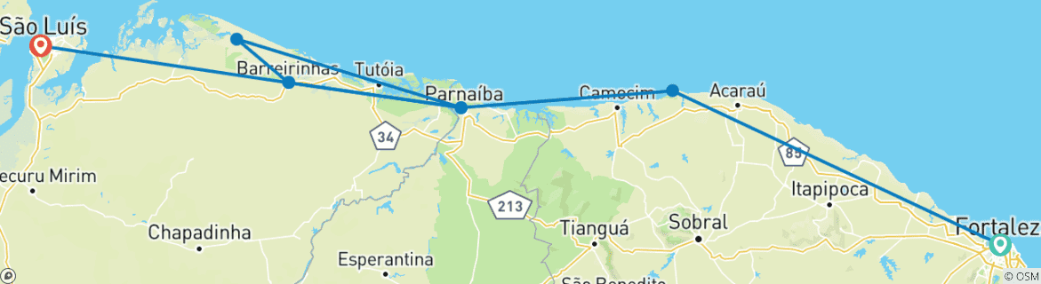 Imagen de un mapa que muestra la ruta del circuito