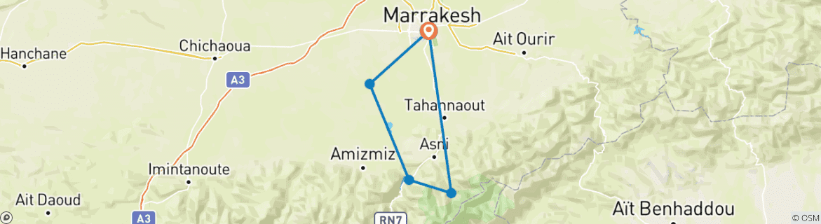 Imagen de un mapa que muestra la ruta del circuito