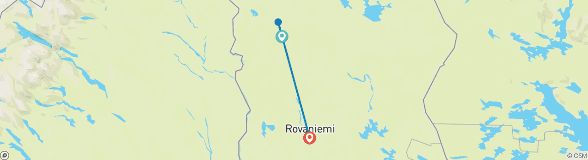 Image d'une carte montrant l'itinéraire du circuit