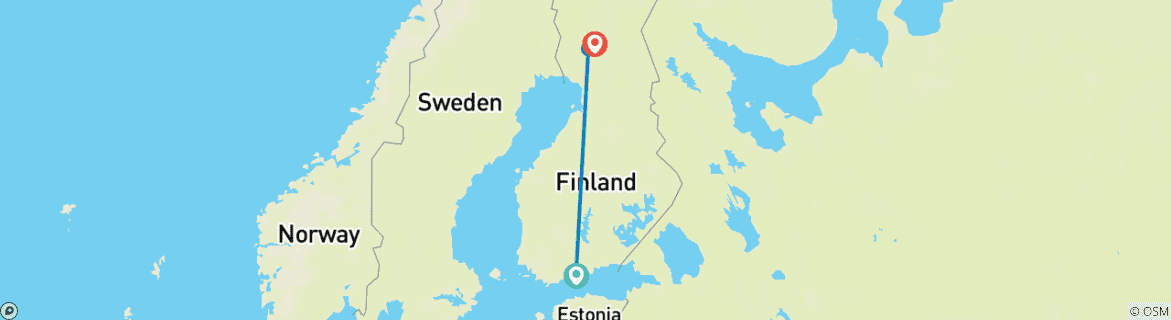 Image d'une carte montrant l'itinéraire du circuit