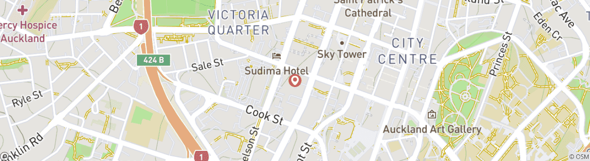 Karte von Sky High Auckland: Insel-Flucht & Adrenalin-Sprung 4 Tage