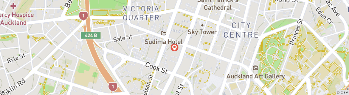 Carte du circuit Sky High Auckland : Escapade sur l'île et saut d'adrénaline 4 jours