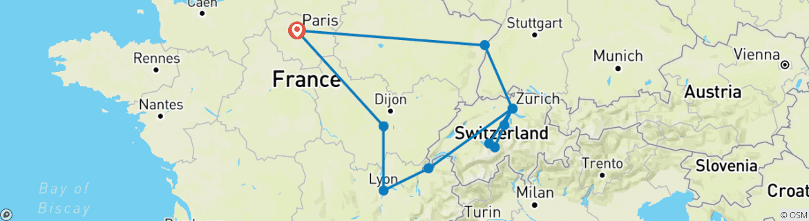 Imagen de un mapa que muestra la ruta del circuito