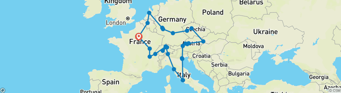 Imagen de un mapa que muestra la ruta del circuito