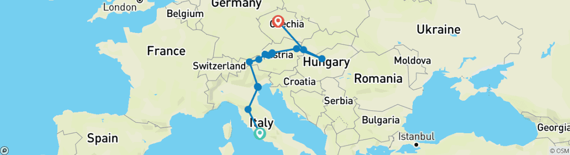 Imagen de un mapa que muestra la ruta del circuito