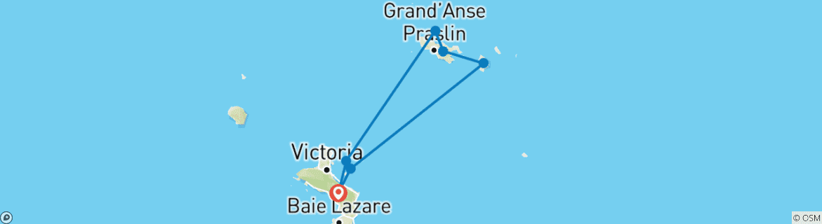 Image d'une carte montrant l'itinéraire du circuit