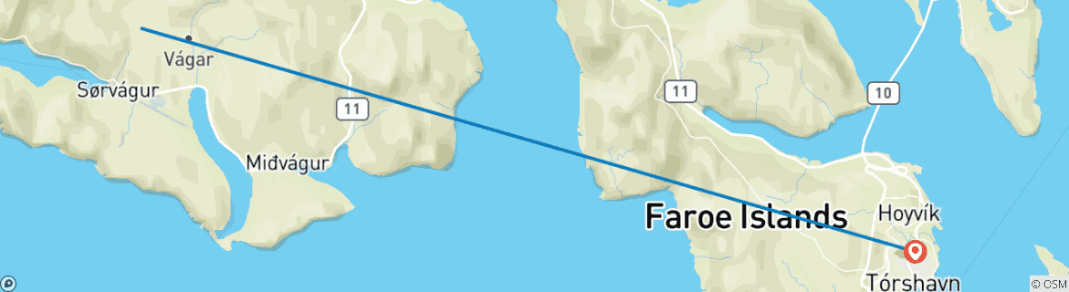 Image d'une carte montrant l'itinéraire du circuit