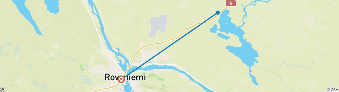 Foto van een kaart met de route van de rondreis