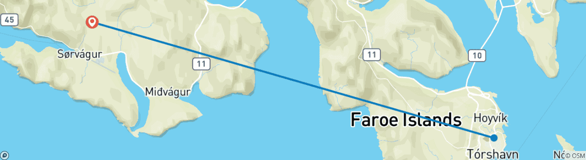 Image d'une carte montrant l'itinéraire du circuit