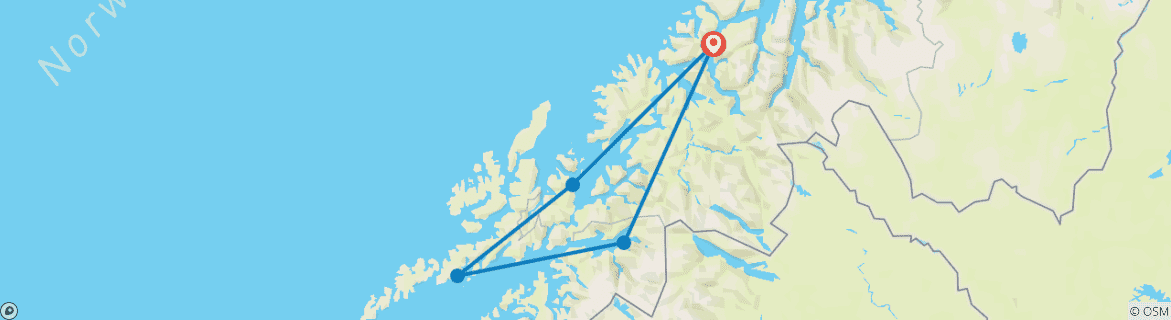 Image d'une carte montrant l'itinéraire du circuit