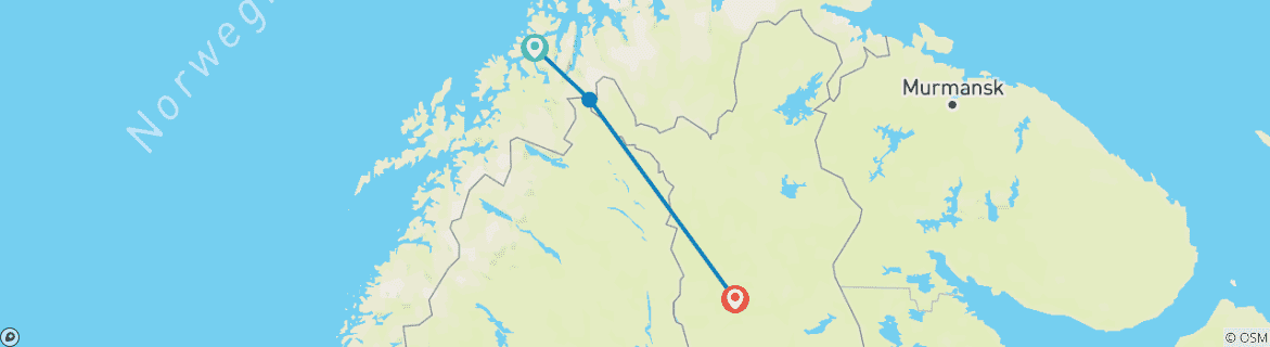 Image d'une carte montrant l'itinéraire du circuit