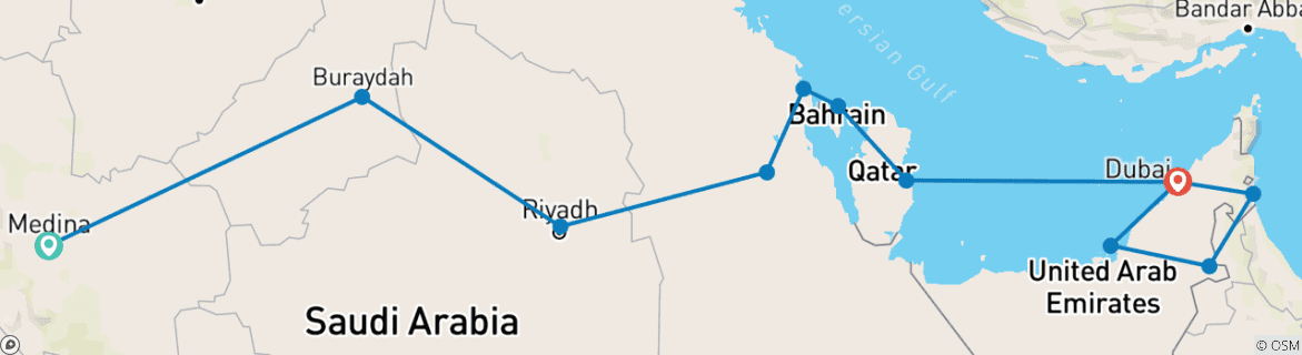 Imagen de un mapa que muestra la ruta del circuito