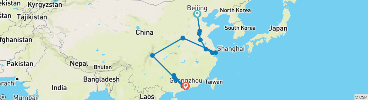 Imagen de un mapa que muestra la ruta del circuito