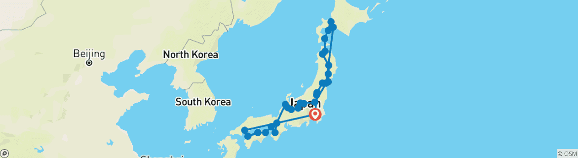 Carte du circuit Le Japon vous attend