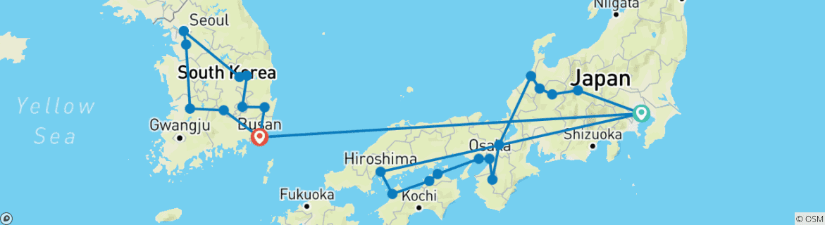 Imagen de un mapa que muestra la ruta del circuito