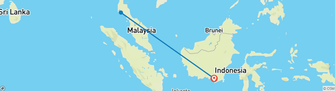 Image d'une carte montrant l'itinéraire du circuit