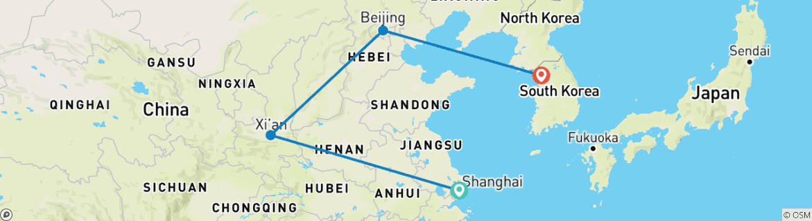 Imagen de un mapa que muestra la ruta del circuito