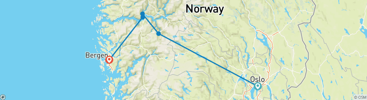 Image d'une carte montrant l'itinéraire du circuit