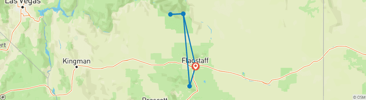 Karte mit der Reiseroute
