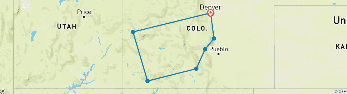 Image d'une carte montrant l'itinéraire du circuit