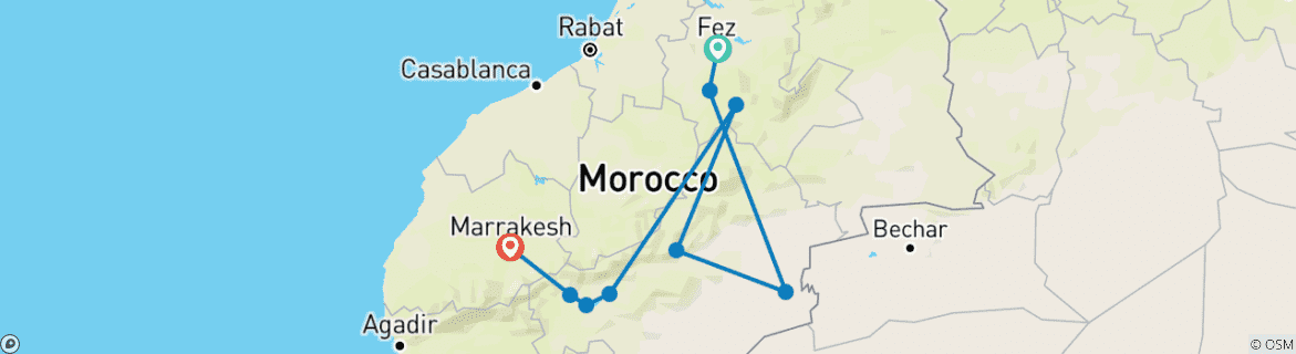Imagen de un mapa que muestra la ruta del circuito