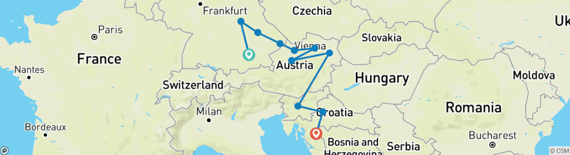 Imagen de un mapa que muestra la ruta del circuito