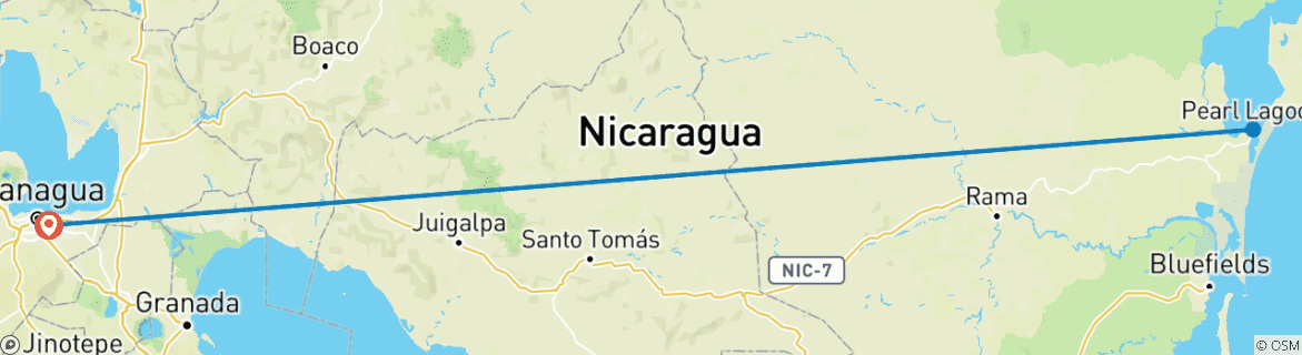 Foto van een kaart met de route van de rondreis