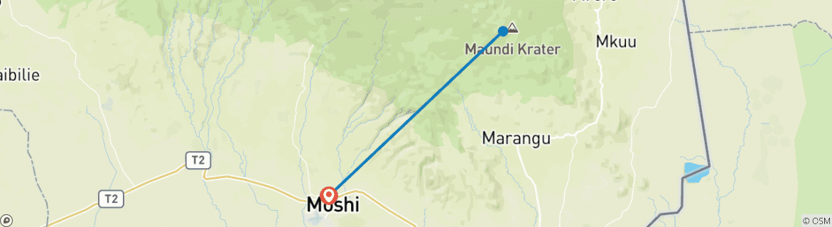 Image d'une carte montrant l'itinéraire du circuit