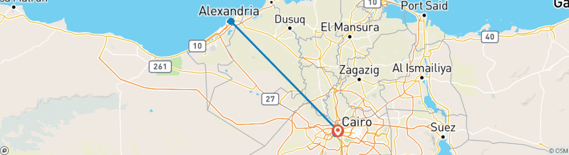 Image d'une carte montrant l'itinéraire du circuit