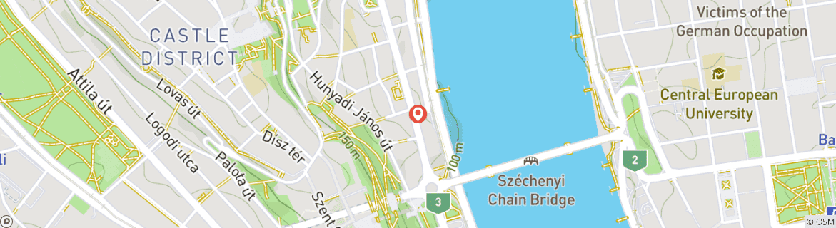 Kaart van Boedapest op een bord