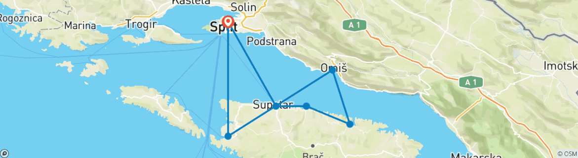 Imagen de un mapa que muestra la ruta del circuito