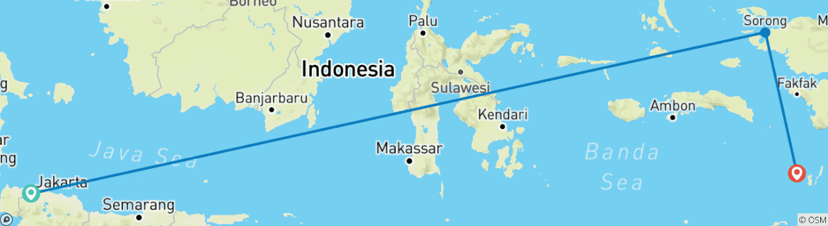 Image d'une carte montrant l'itinéraire du circuit