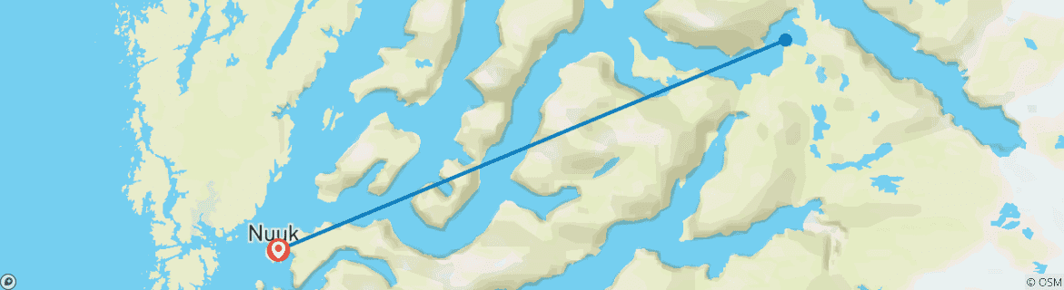 Foto van een kaart met de route van de rondreis