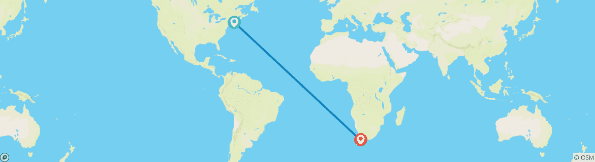 Kaart van 3Days Kaapstad - Attractie: Krokodil Duikkooi & Cape Point & Wijnproeverij