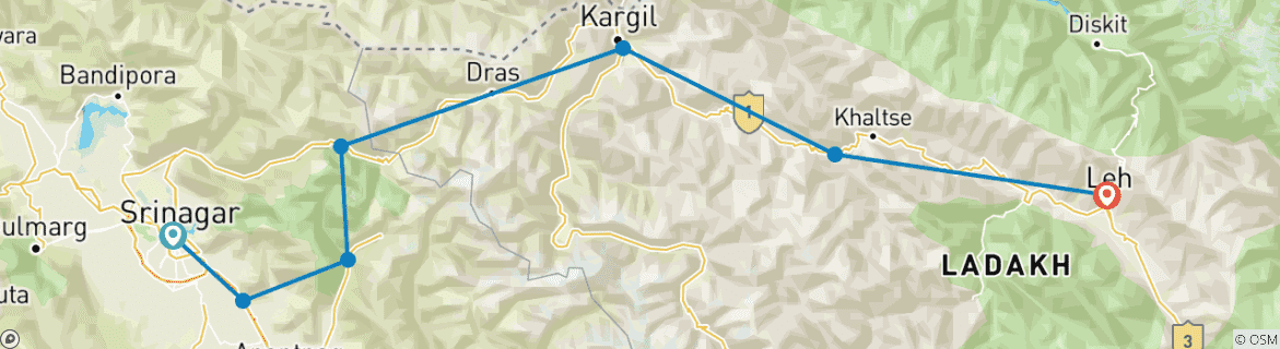 Imagen de un mapa que muestra la ruta del circuito
