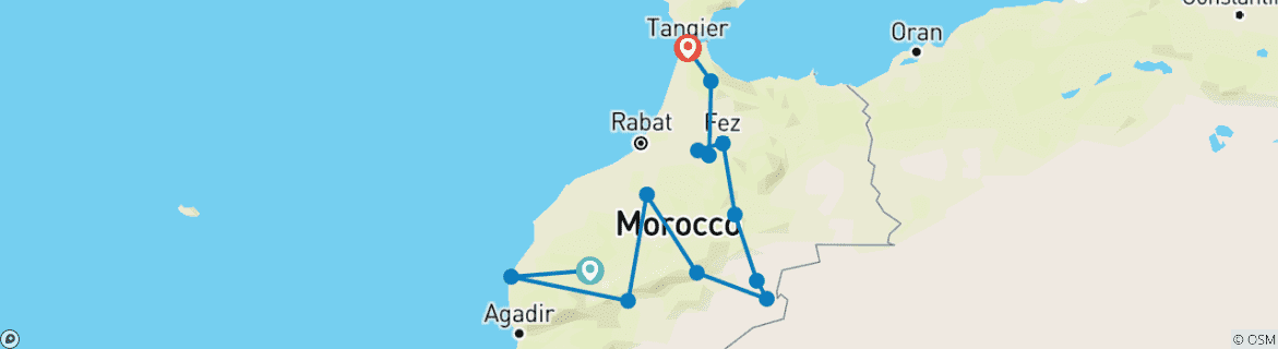 Imagen de un mapa que muestra la ruta del circuito