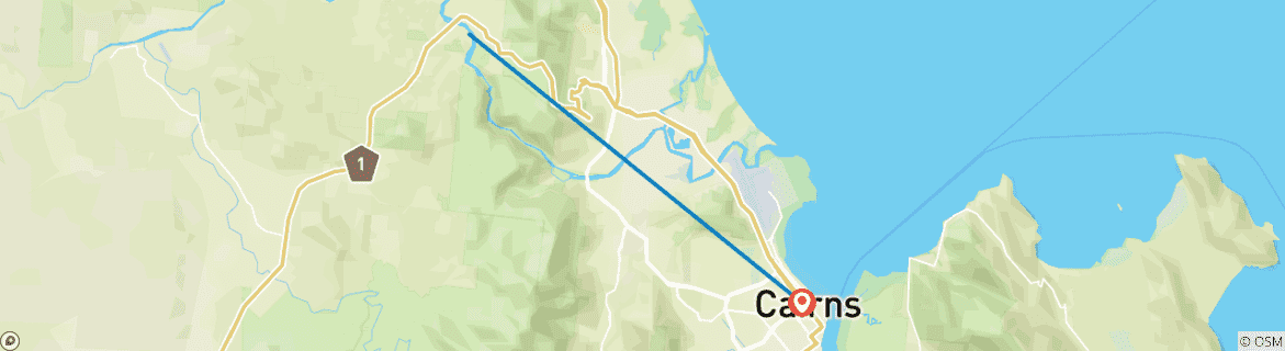 Foto van een kaart met de route van de rondreis